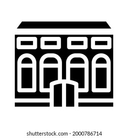 residence house glyph icon vector. residence house sign. isolated contour symbol black illustration