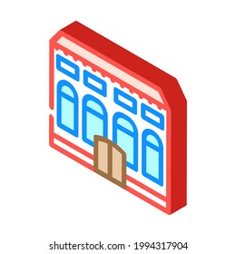 vector de icono isométrico de la residencia. signo de la residencia. ilustración de símbolo aislado