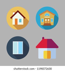 residence icon set. vector set about entrances and house icons set.