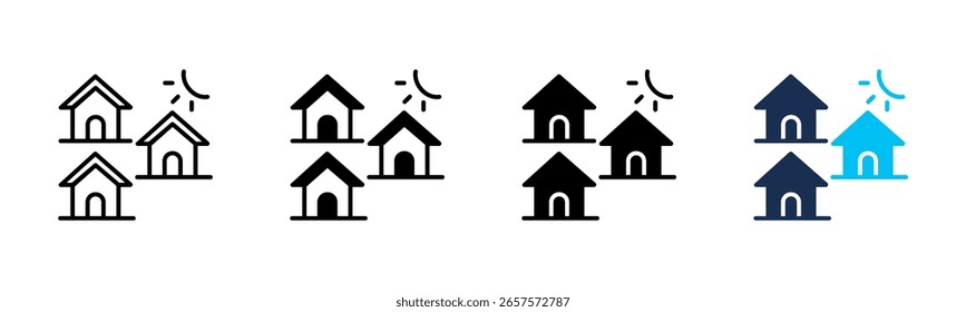 Residence Icon Sheet mehrere Stilkollektion