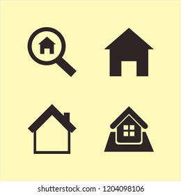 residence icon. residence vector icons set home and search house