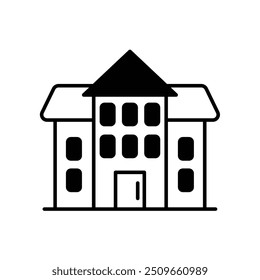 ícone de residência com fundo branco vetor ilustração stock