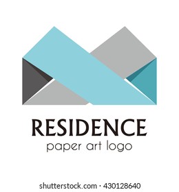 Residence Living house of roof abstract vector and logo design or template real estate business icon of company identity symbol concept