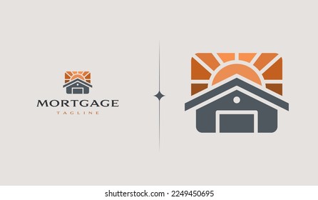 Residence Monoline Logo Template. Universal creative premium symbol. Vector illustration