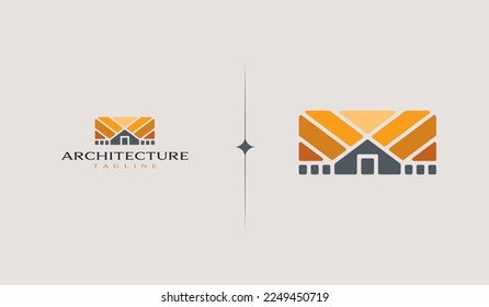 Residence Monoline Logo Template. Universal creative premium symbol. Vector illustration