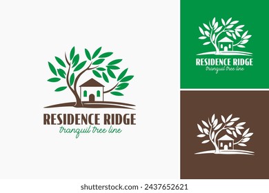 Residence Ridge Logo, showing a unique and whimsical concept. Suitable for nature-themed designs.