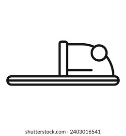 Residence slippers icon outline vector. Cute cozy shoes. Fashion model