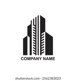 residence, technology, consulting, architect, minimalist, industry, monogram, skyscraper, branding, initial, letter, structure, realty, identity, real estate, hotel, logotype, silhouette Logo Design