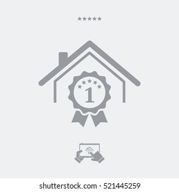 Residence top rating - Vector web icon