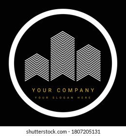 Residencial Building Apartment Logo Stock Vector for any Real Estate Company