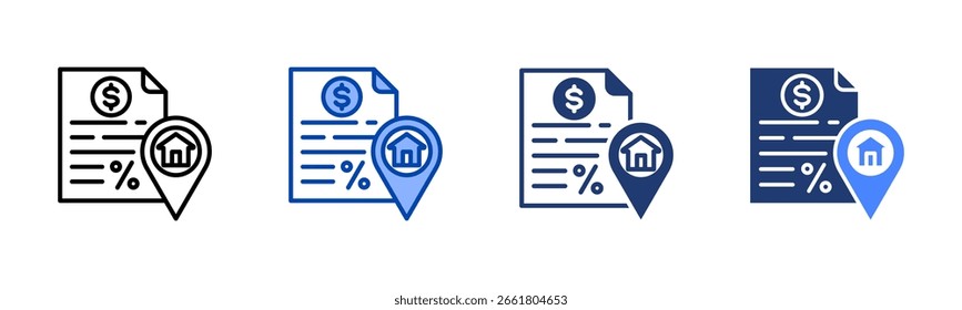 Residency icon set multiple style collection