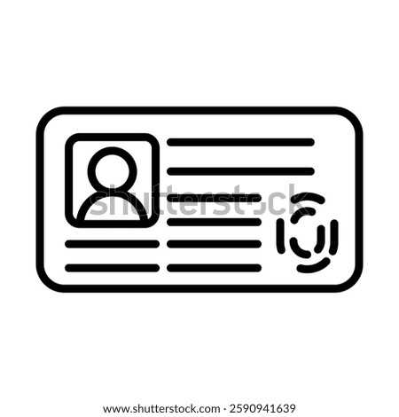 Residency Permit Vector Line Icon Design