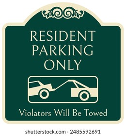 Resident and guest parking only