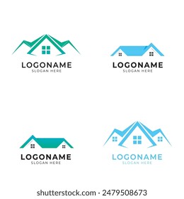 conjunto de iconos del logotipo del hogar residente
