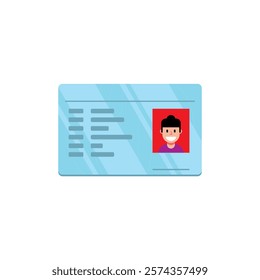 Resident ID card vector, Minimalist Vector Illustration of Resident ID Card, Stylish Resident ID Card Vector Template for Personal Use. 