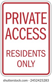 Resident only sign and labels