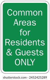 Resident only sign and labels