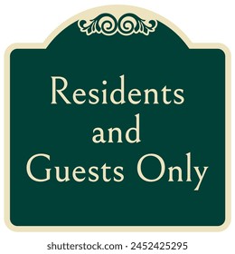 Resident only sign and labels