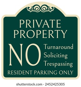 Resident only sign and labels
