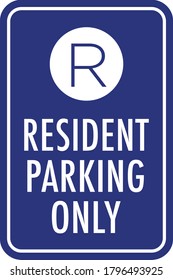 Resident Parking Only Sign | Vector Signage for Property Management & Assisted Living Facilities