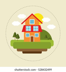 residentail house electricity clean white background