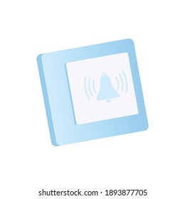 Residential alarm system icon on white background flat vector illustration