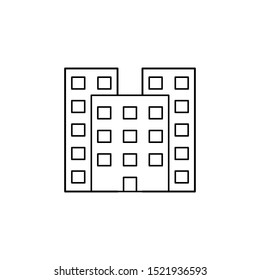 Residential apartment icon. Building blocks, house, flats illustration. Modern appartment architecture for mobile and web concept.