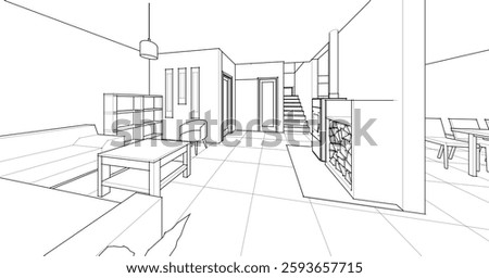  residential architecture interior 3d rendering