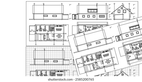 residential architecture sketch project plan concept