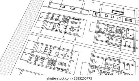 residential architecture sketch project plan concept