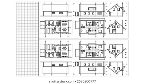 residential architecture sketch project plan concept