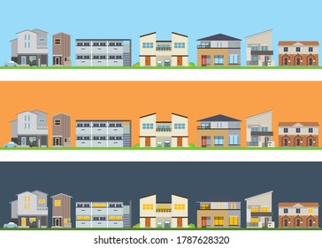 Material de ilustración de fondo de área residencial