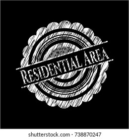 Residential Area chalkboard emblem written on a blackboard