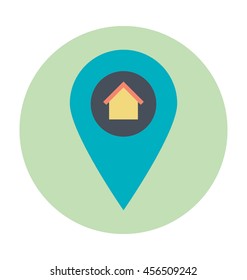 Residential Area Colored Vector Illustration