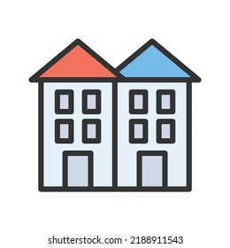 Residential Area icon vector image. Can also be used for Real Estate. Suitable for mobile apps, web apps and print media.