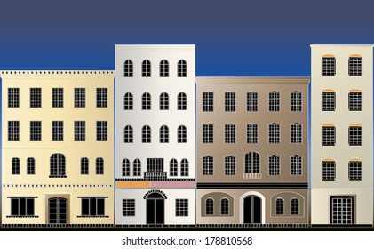 Residential area night