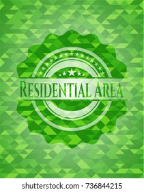 Residential Area realistic green mosaic emblem