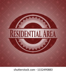 Residential Area retro red emblem