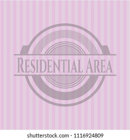 Residential Area retro style pink emblem