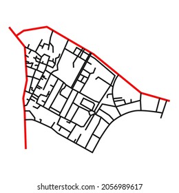 residential area road network design.