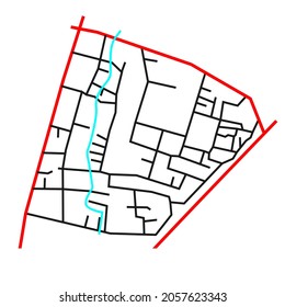 residential area road network map design