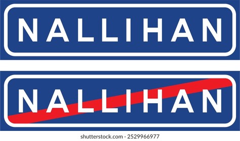 Residential area sign, End of Residential area sign, Warning Signs, Turkey Highway Standard Traffic Signs (Turkish: Karayollari Standart Trafik Isaret Levhalari, Tehlike Uyari Isaretleri, Meskun Mahal