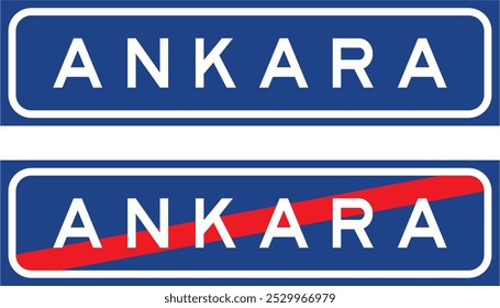 Residential area sign, End of Residential area sign, Warning Signs, Turkey Highway Standard Traffic Signs (Turkish: Karayollari Standart Trafik Isaret Levhalari, Tehlike Uyari Isaretleri, Meskun Mahal