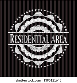 Residential Area silvery badge. Vector Illustration. Mosaic.