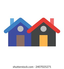 Residential Area Vector Flat Icon For Personal And Commercial Use.
