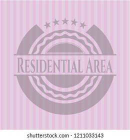 Residential Area vintage pink emblem