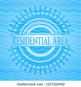 Residential Area water concept style badge.