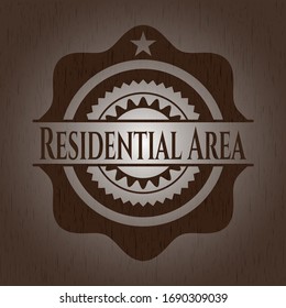 Residential Area wooden emblem. Retro. Vector Illustration.
