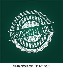 Residential Area written on a chalkboard