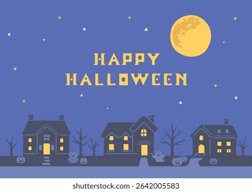 Residential Background on Halloween Night